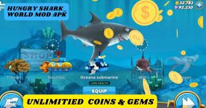 Hungry Shark World MOD APK Latest 2023 (Unlimited Coins/Gems) 2
