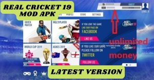 Real Cricket 19 Mod APK V 2.9 Unlimited Coins Tickets 1